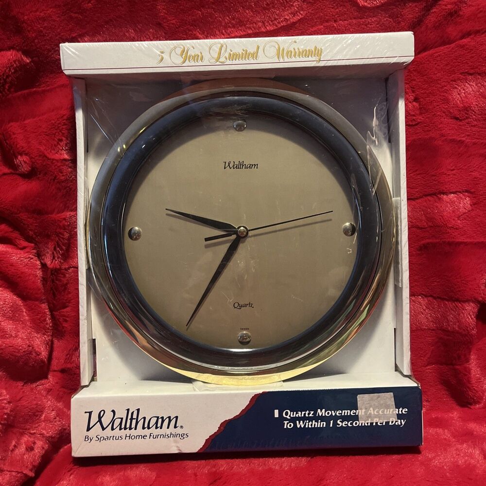 Waltham By Spartus Quartz Movement Accurate Wall Clock 444021 Adagio 90s